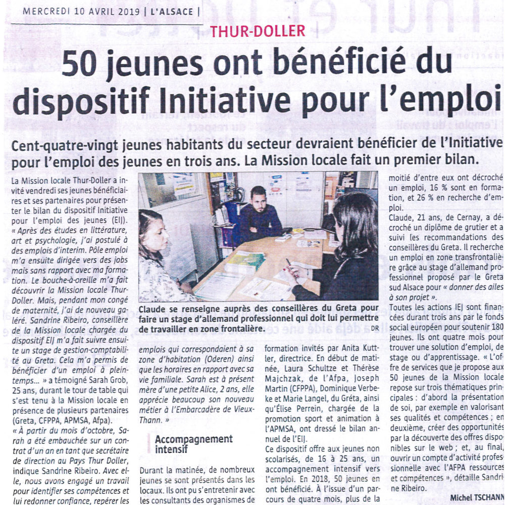 50 jeunes ont bénéficié du dispositif Initiative pour l’emploi